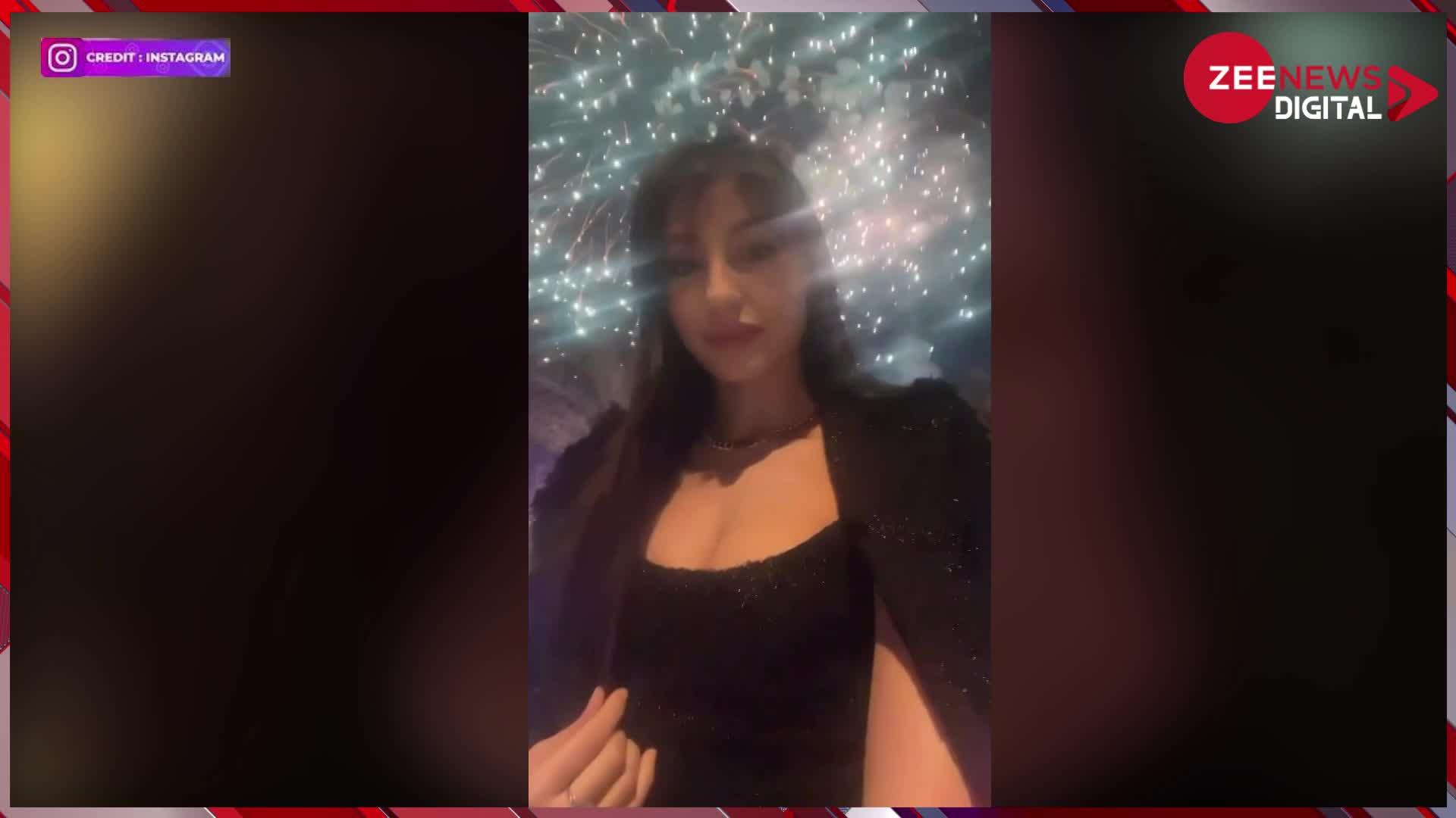 Nora Fatehi ने नए साल पर बिना ब्रा के पहन ली ऐसी ड्रेस, वीडियो में आ गया सब नजर