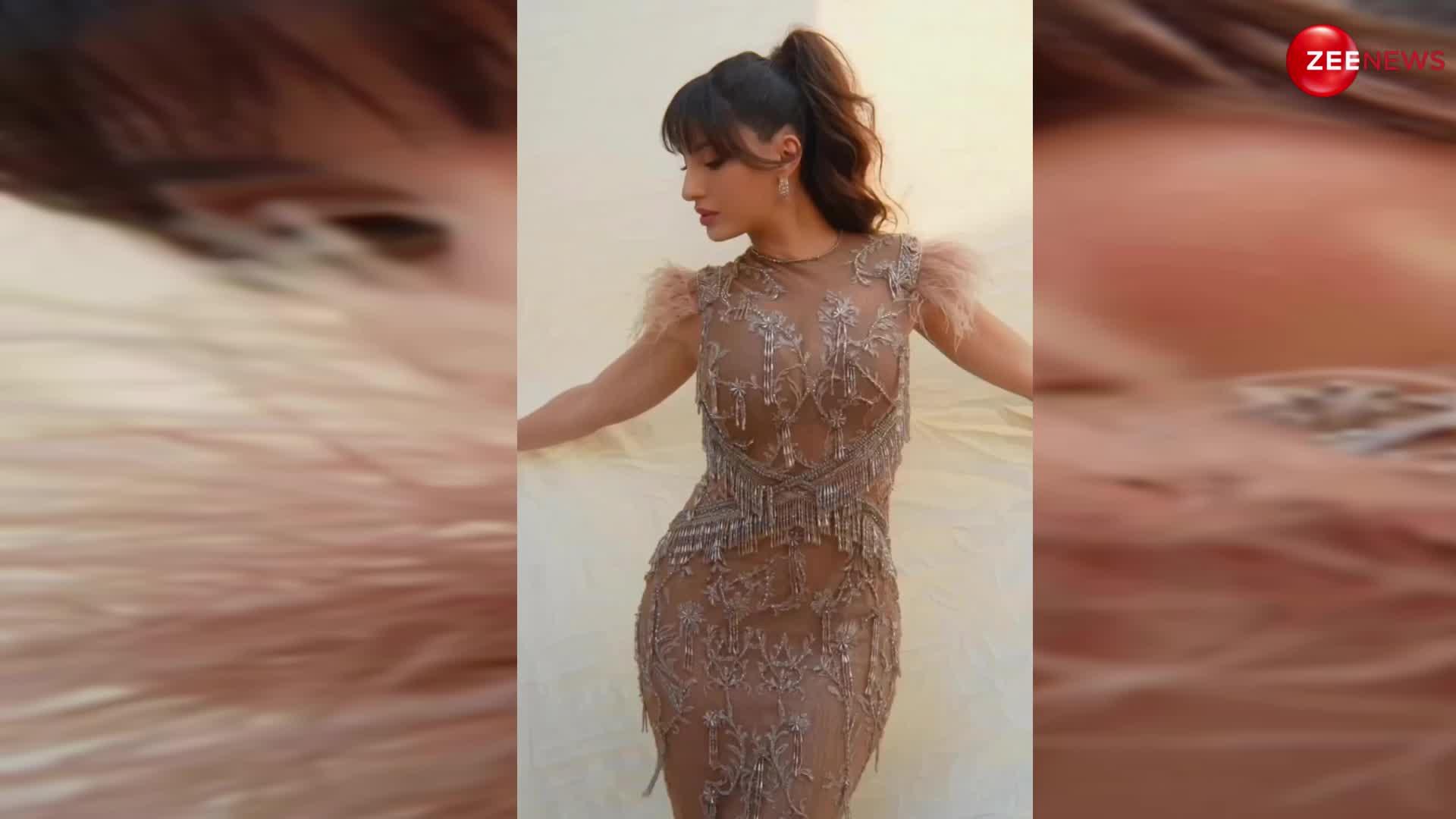 Nora Fatehi ने परफेक्ट फिगर दिखाने के लिए पहनी इतनी टाइट ड्रेस, लोग बोले-कैसे ले पाती हो सांसें