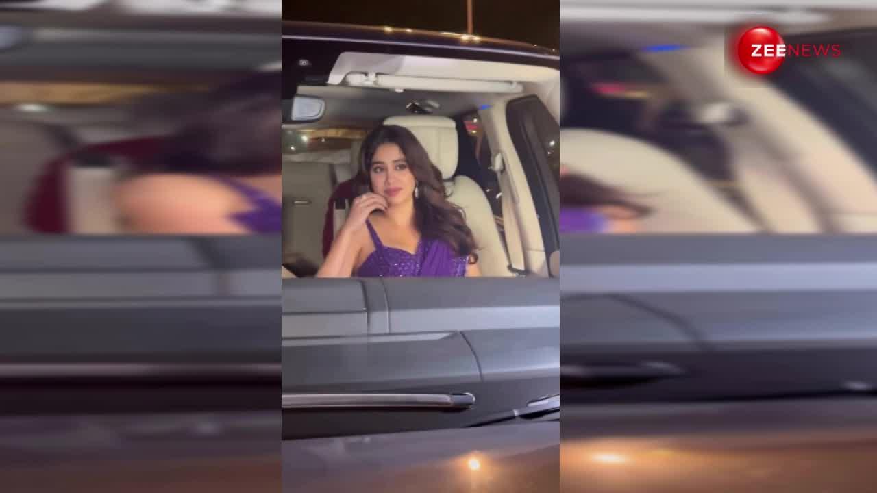 गाड़ी में बैठकर Janhvi Kapoor ने पैप को किया इशारा, दिवाली पार्टी पर दिखा हसीना का अलग अंदाज