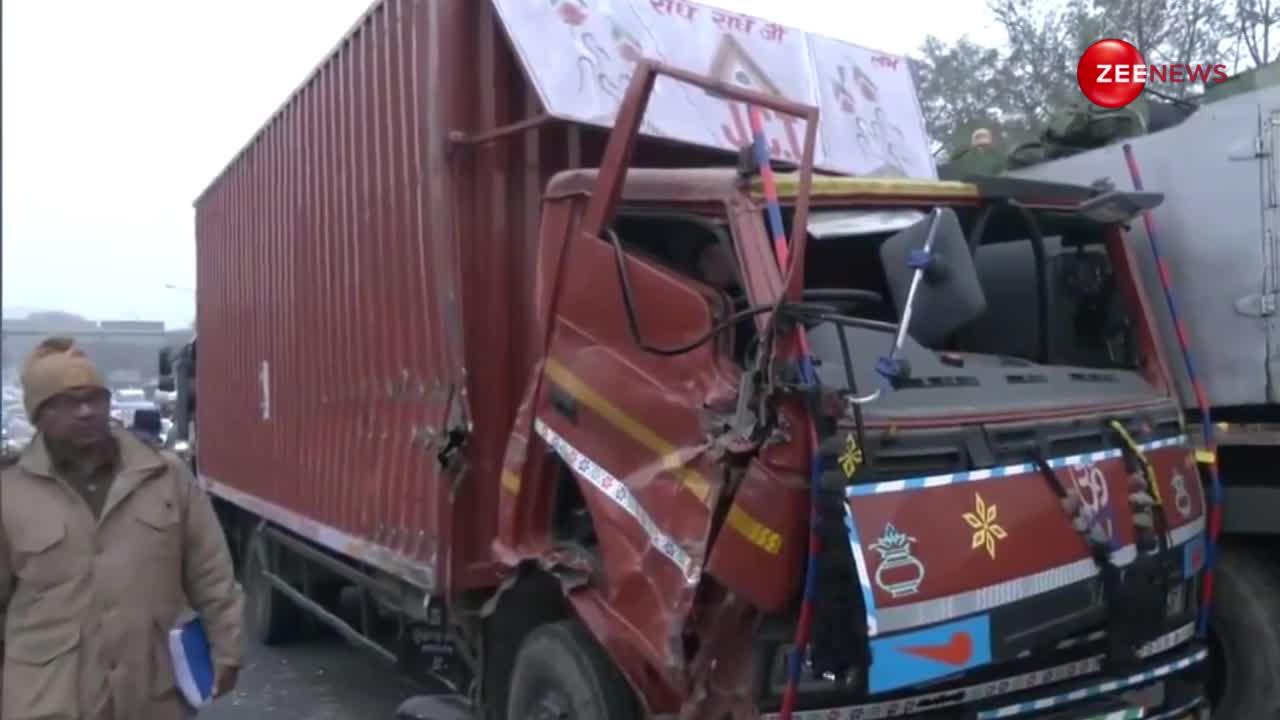 Video: सरोजिनी नगर के पास भयानक ट्रक एक्सीडेंट के बाद लगा लंबा जाम, वीडियो आया सामने