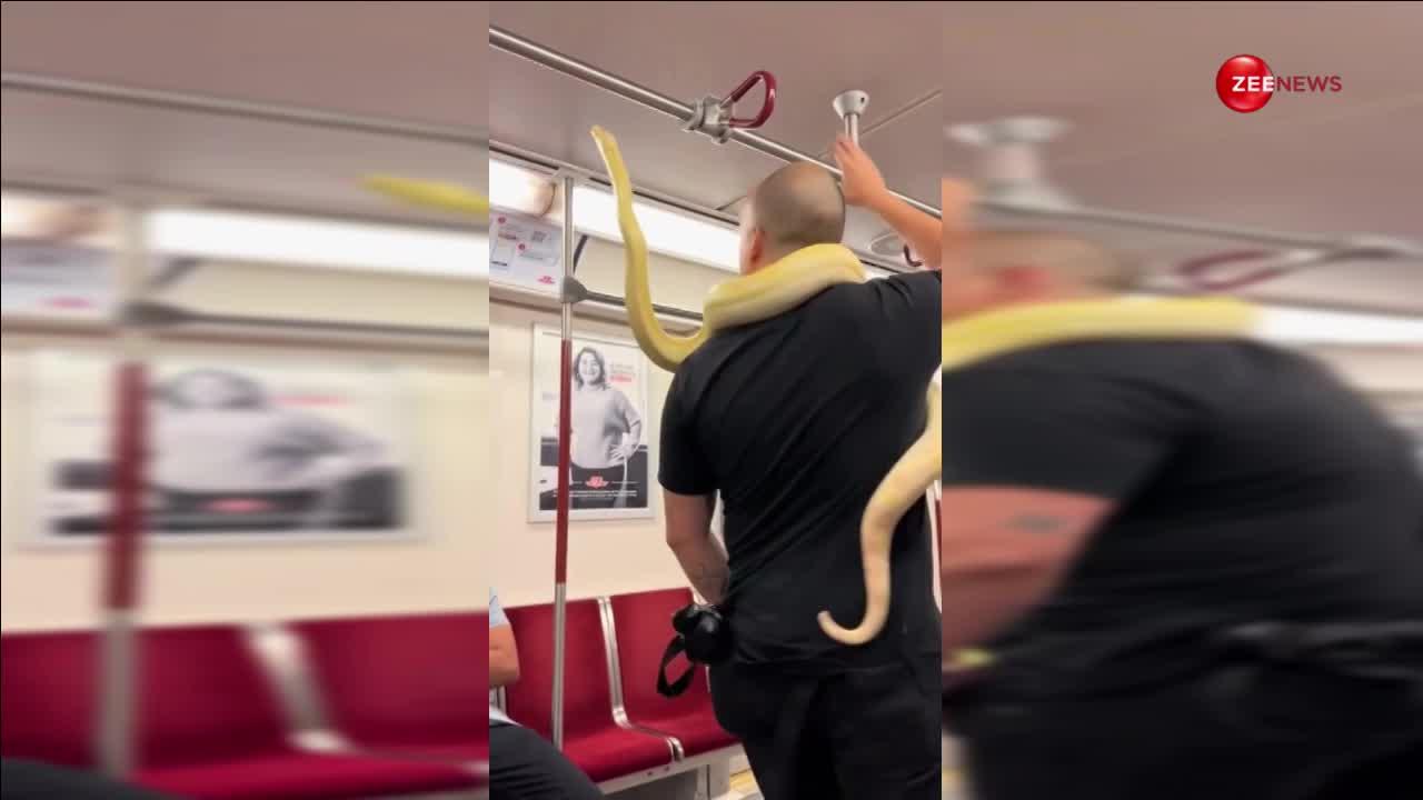 मेट्रो में अचानक कोबरा लेकर घुसा इंसान, चारों तरफ मची अफरा तफरी