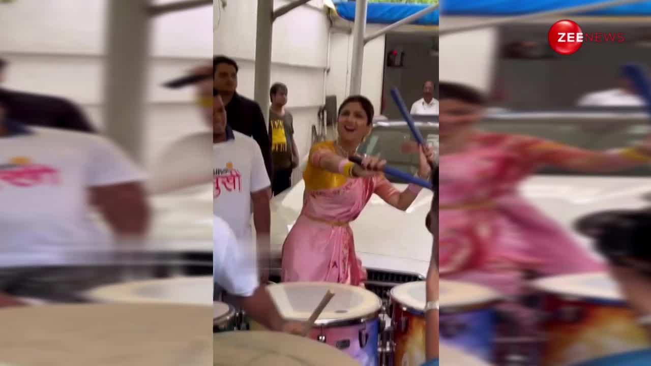 Shilpa Shetty ने ढोल-नगाड़ों के साथ बप्पा का किया विसर्जन, बाजीराव की तरह नाचती दिखीं एक्ट्रेस