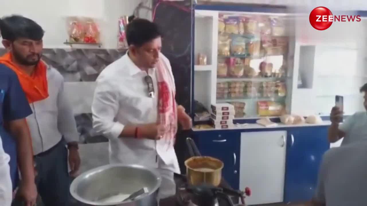 प्रचार छोड़ अदरक कूटते और दुकान पर चाय बनाते दिखे BJP सांसद Ravi Kishan, वीडियो हुआ वायरल