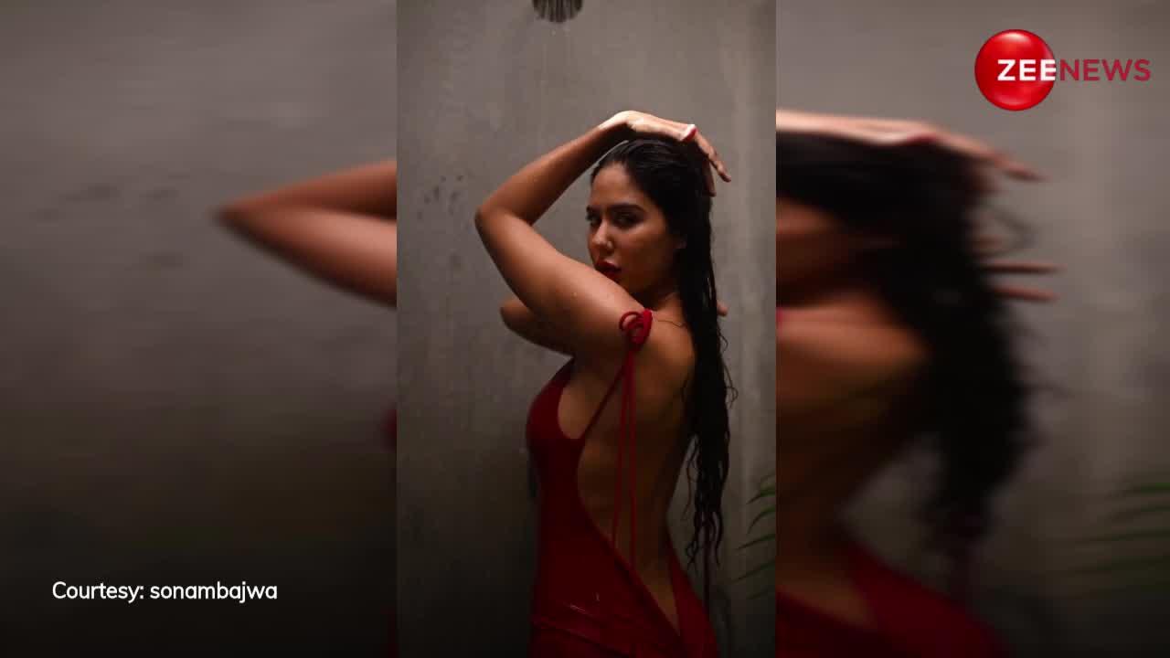 Sonam Bajwa ने बैकलेस ड्रेस पहन लगाई आग, बाथरूम में भीगते हुए दिए ऐसे पोज कि इंटरनेट पर वायरल हो गया वीडियो