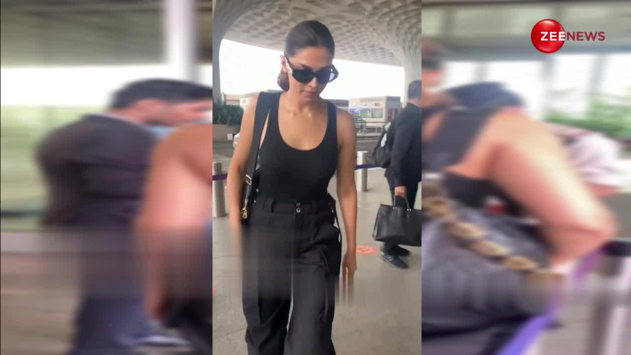 फाइटर लुक में Deepika Padukone हुई एयरपोर्ट पर स्पॉट, वीडियो हुआ वायरल