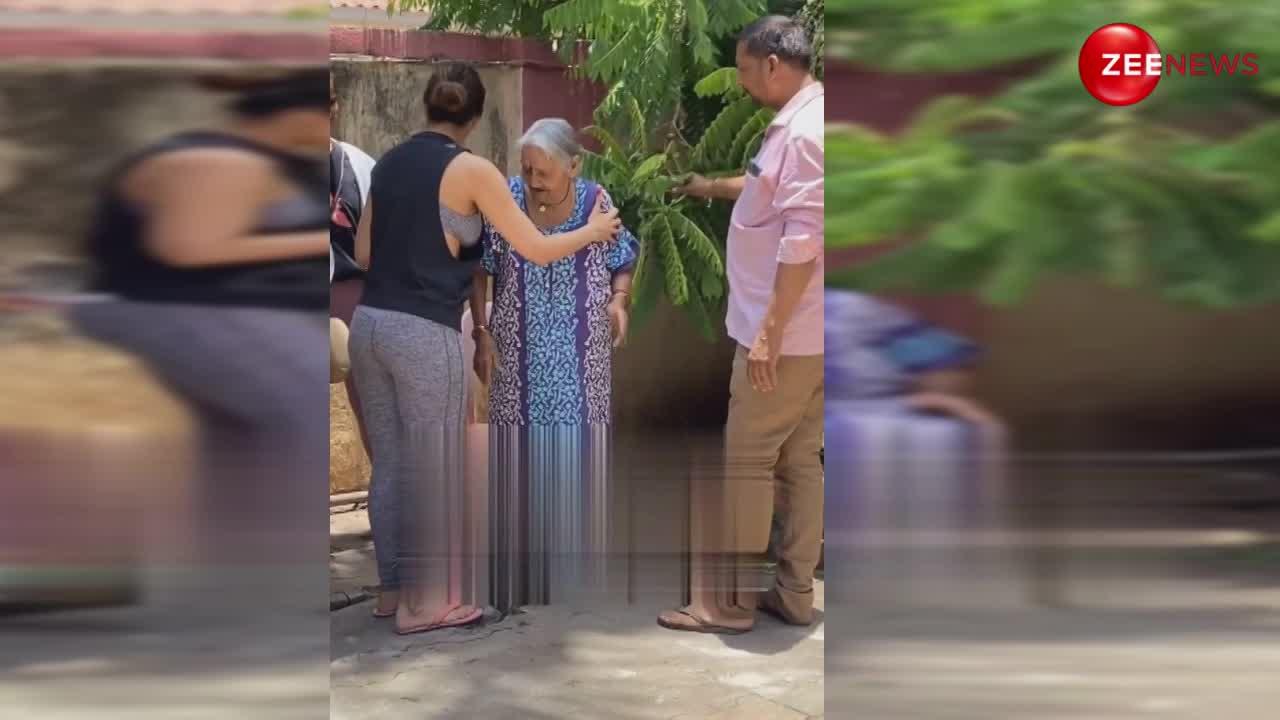 योगा सेंटर के बाहर बुजुर्ग महिला के साथ फोटोशूट कराती नजर आईं Malaika Arora, वीडियो ने लूटे फैंस के दिल