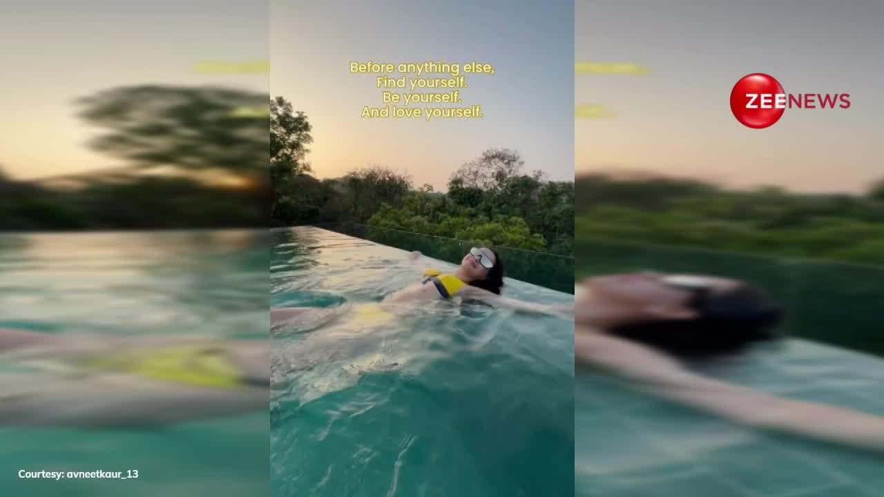 जलपरी बन कर Avneet Kaur ने दिखाया पूल में स्वैग, वीडियो हुआ वायरल