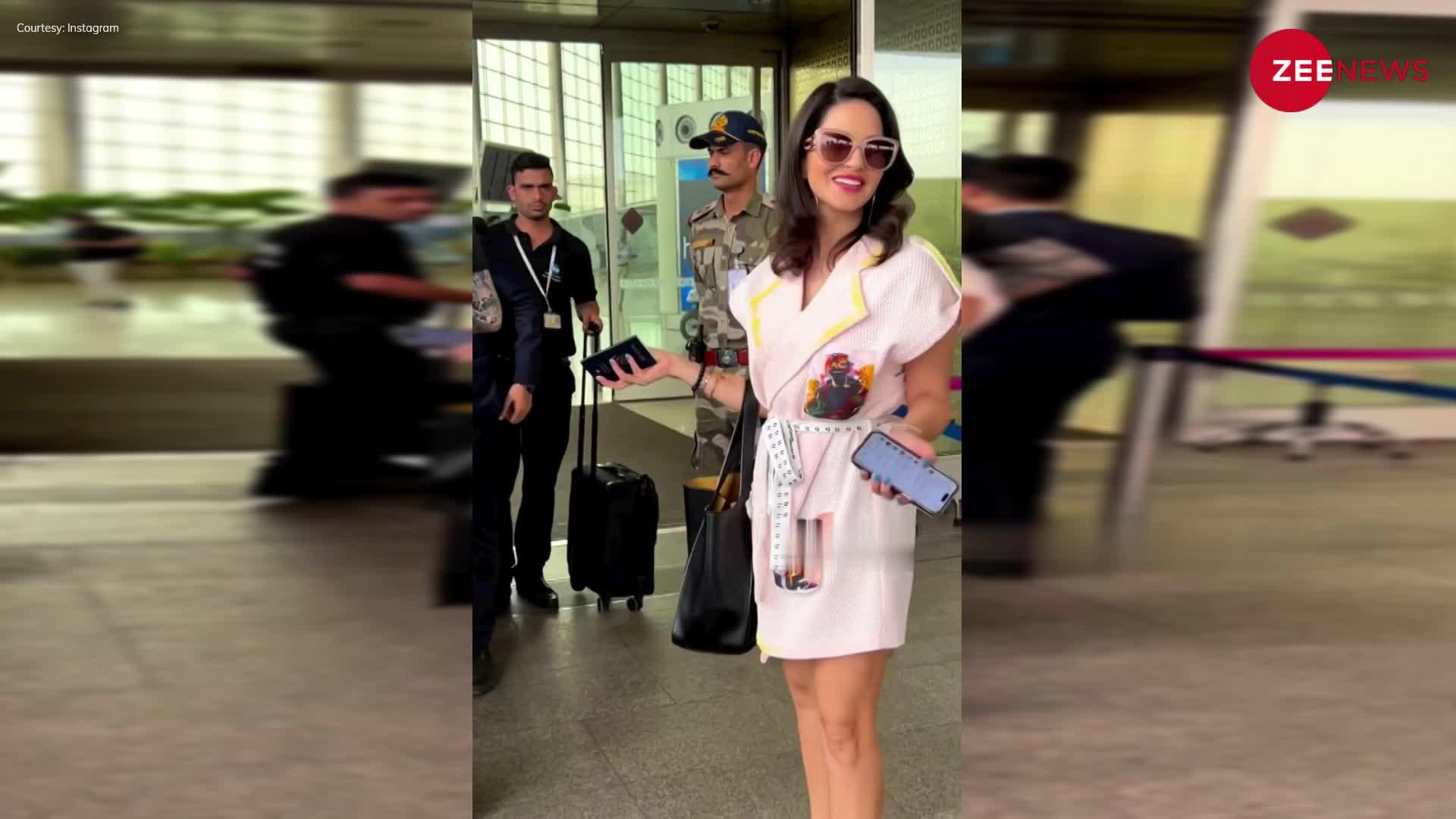 एयरपोर्ट पर Sunny Leone ने मीडिया के साथ की ऐसी बात, देखकर फैंस बोले- 'हाय कितनी सुन्दर है'