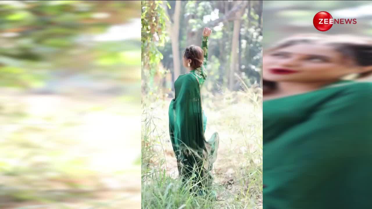हरे रंग की साड़ी में Rashmi Desai ने गिराईं बिजली, फैंस के दिलों की बढ़ी धड़कन