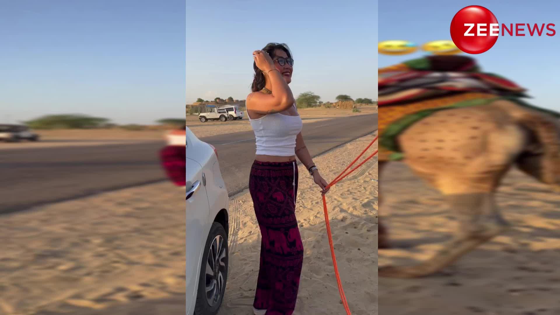 Sofia Ansari बेहद बोल्ड ड्रेस पहन गांव के चाचा के सामने कुछ इस तरह आईं, देखें ये वायरल वीडियो