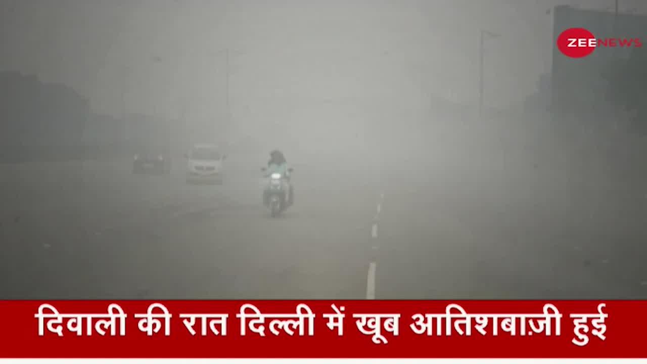 Delhi में Diwali के बाद कई जगहों पर pollution का स्तर बढ़ा