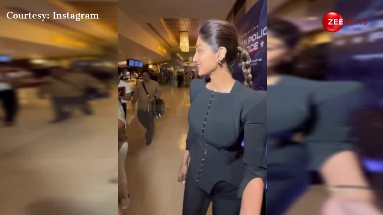 Indian Police Force ट्रेलर लॉन्च के लिए लेडी कॉप बन पहुंची Shilpa Shetty, मैचिंग आउटफिट और पोनी टेल में नजर आईं