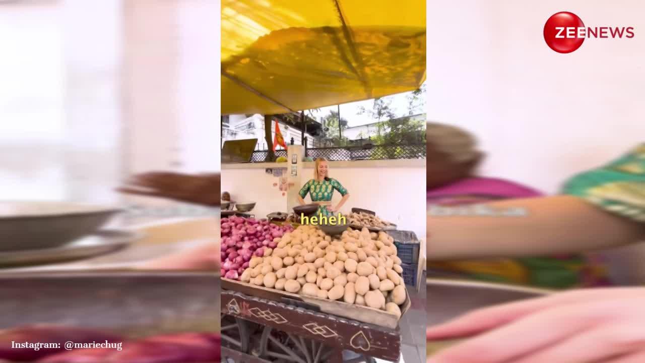 VIDEO: नाना पाटेकर स्टाइल में रशियन लड़की ने बेची सब्जी, 15 मिलियन से ज्यादा लोगों ने देख डाला वीडियो