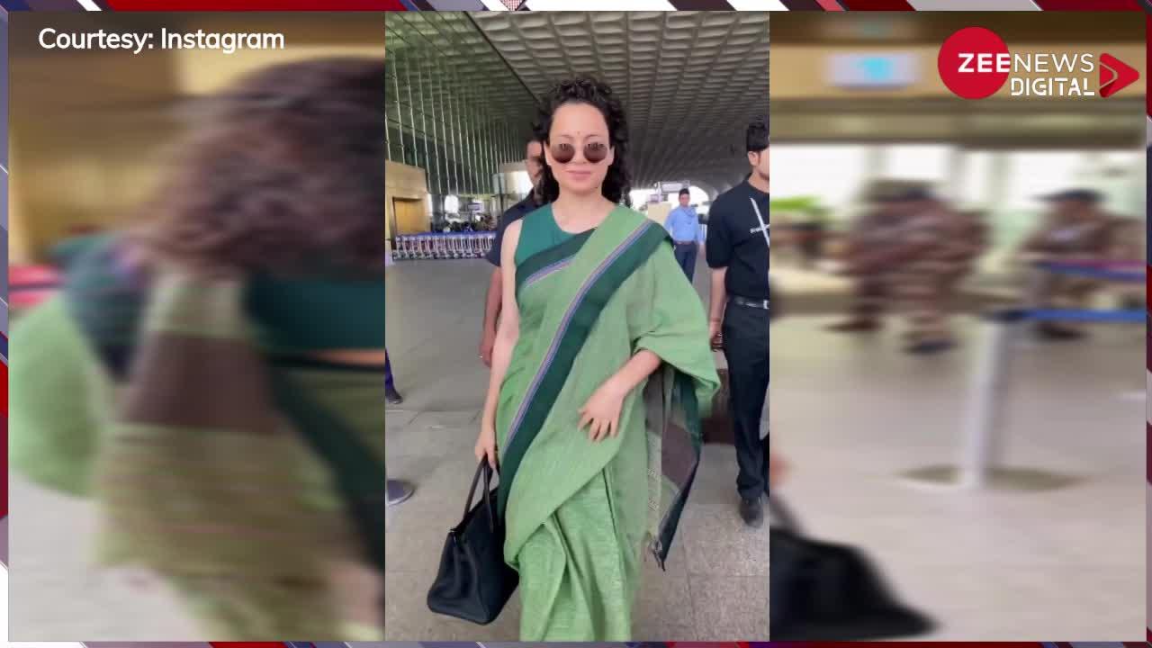 बॉलीवुड क्वीन Kangana Ranaut ने पहनी ऐसी साड़ी हो गईं ट्रोल, लोग बोले- 'इतना इतरा कर क्यों चल रही हो ?'