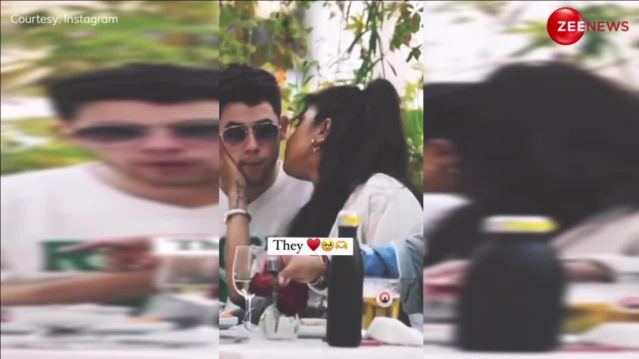 लंच डेट पर पति Nick Jonas के साथ रोमांस करते नजर आईं Priyanka Chopra, Kiss करते हुए वायरल हो गया Video