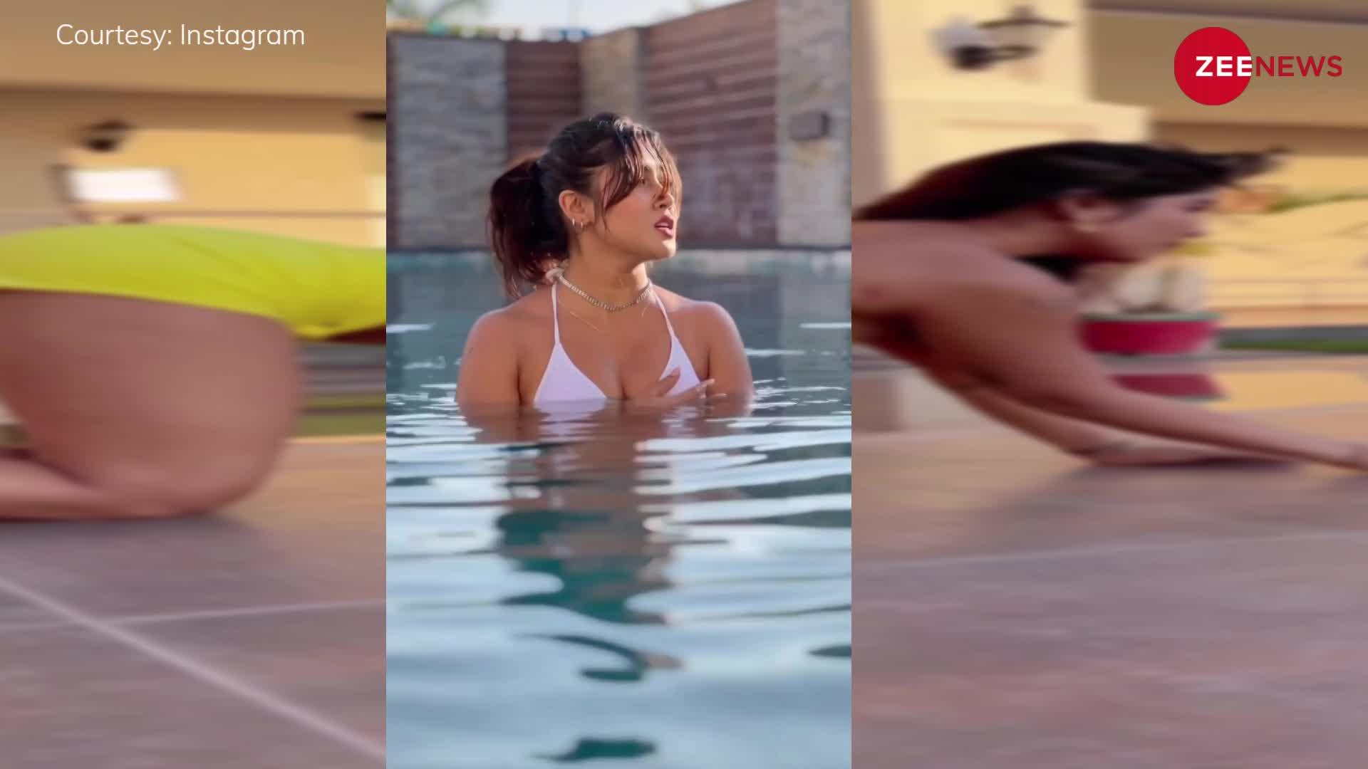 Sofia Ansari ने स्विमिंग पूल में अपनी अदाओं से अपने फैंस को किया पानी पानी