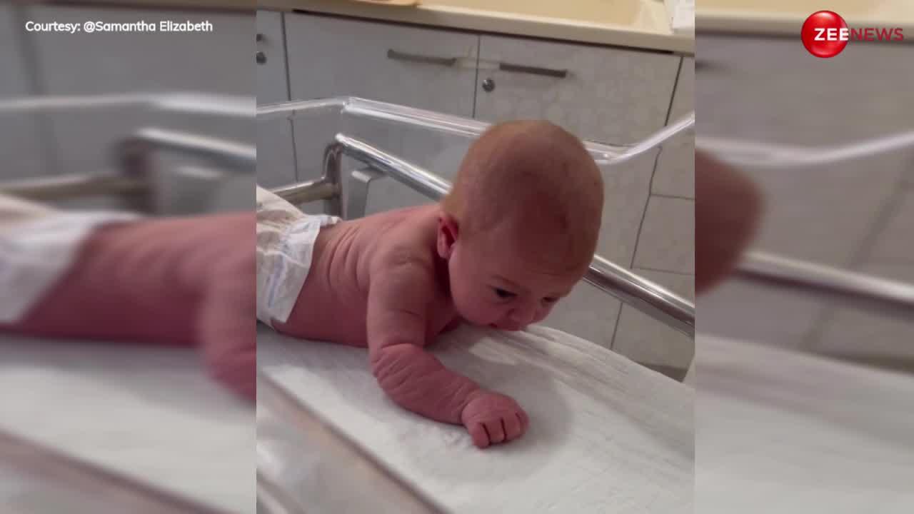 New Born Crawling Video: 3 दिन की छोटी बच्ची लगी चलने-बोलने! मां ने बनाया वीडियो हुआ वायरल; देख बोले लोग- असंभव