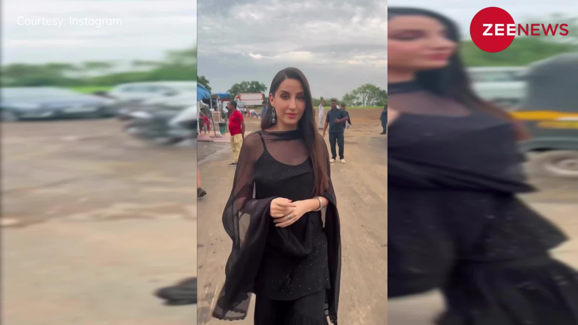 काला सूट पहन एक्ट्रेस Nora Fatehi ने लगाई लोगों के दिलों में आग, देखें ये वायरल वीडियो