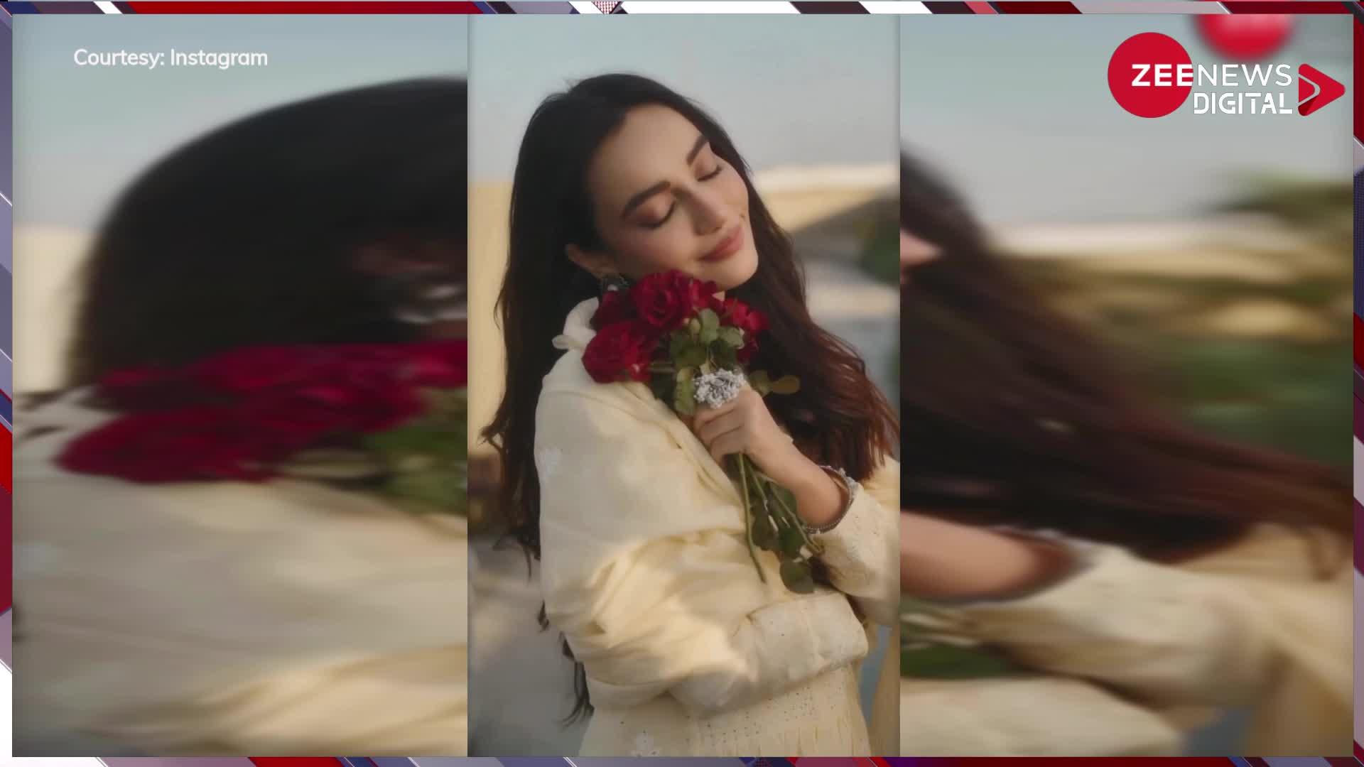हाथों में गुलाब लिए कुछ इस तरह 90s के गाने पर झूमती हुई दिखीं कबूल है वाली Surbhi Jyoti, देख आपके भी उड़ जाएंगे होश