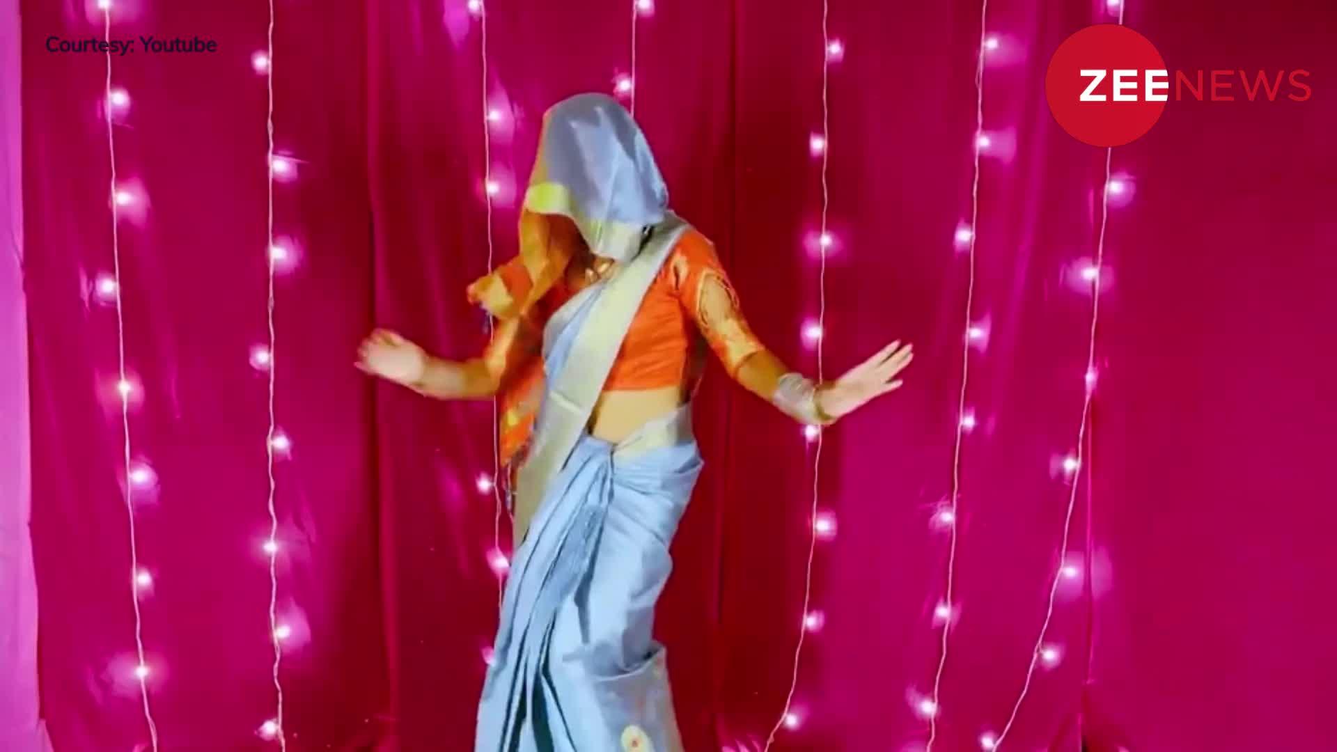 Desi Bhabhi Dance: सिर पर घूंघट डाल सपना चौधरी के गाने पर देसी भाभी ने दिखाए बोल्ड डांस मूव्स, एक-एक ठुमके पर हिल गया सारा हरियाणा