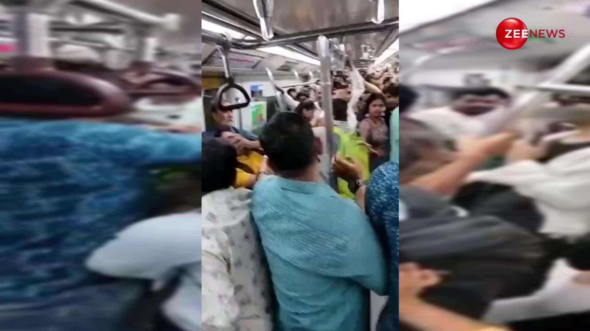 पहले मुक्का फिर चाटा, दिल्ली मेट्रो की वायलेट लाइन पर हुई लड़ाई तो मच गया हंगामा