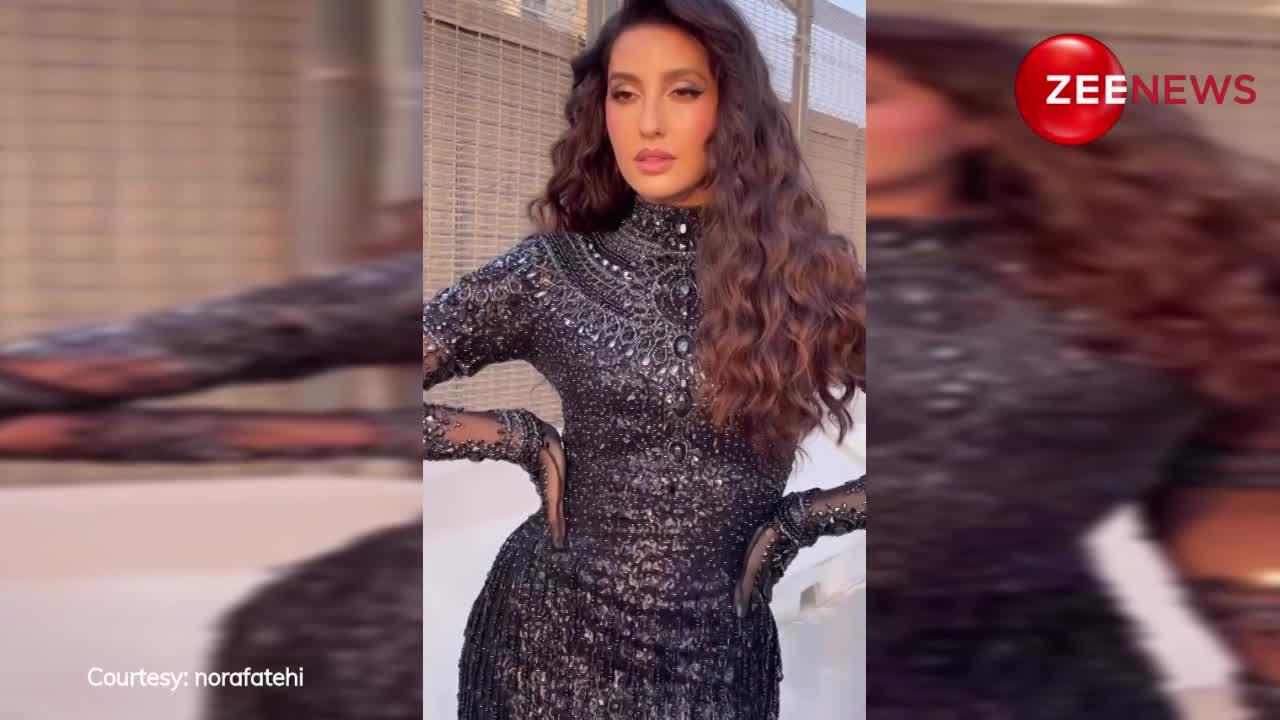 Nora Fatehi ने पहनी ऐसी ड्रेस कि विदेशी भी लेने लगे उनकी फोटो, वीडियो देख फैंस की नहीं हट रही निगाहें