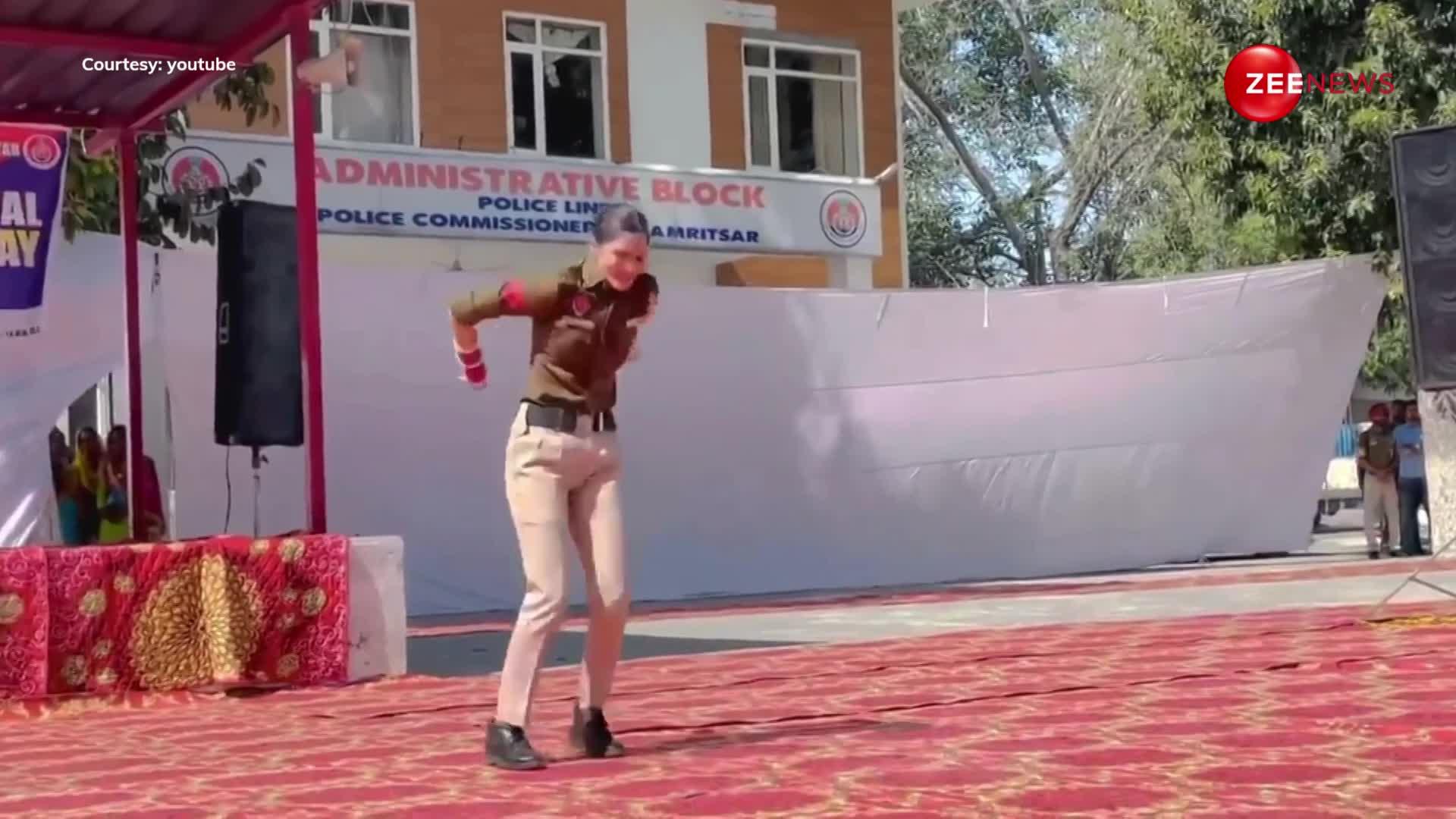 Punjab Police की महिला अफसर ने भरी भीड़ के सामने किया पंजाबी डांस, इतना एनर्जेटिक नाच देख हैरान रह गए थाने के लोग
