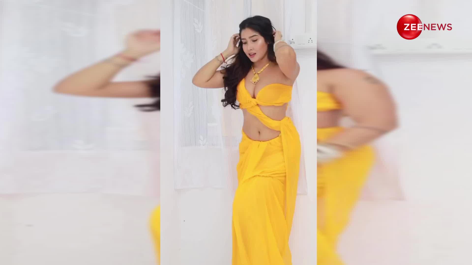 लड्डू पीले रंग की साड़ी पहन दिवाली के लिए रेडी हुईं Sofia Ansari, संस्कारी लुक में देखने को तरसे  फैंस