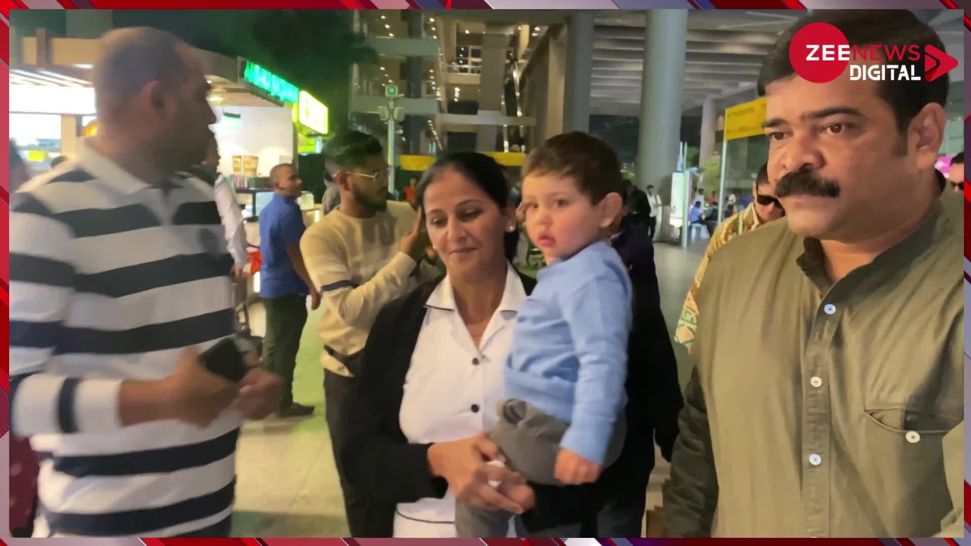 करीना, जेह, तैमूर के साथ सैफ अली खान पहुंचे एयरपोर्ट, स्वैग में दिखा पूरा परिवार, देखें वीडियो