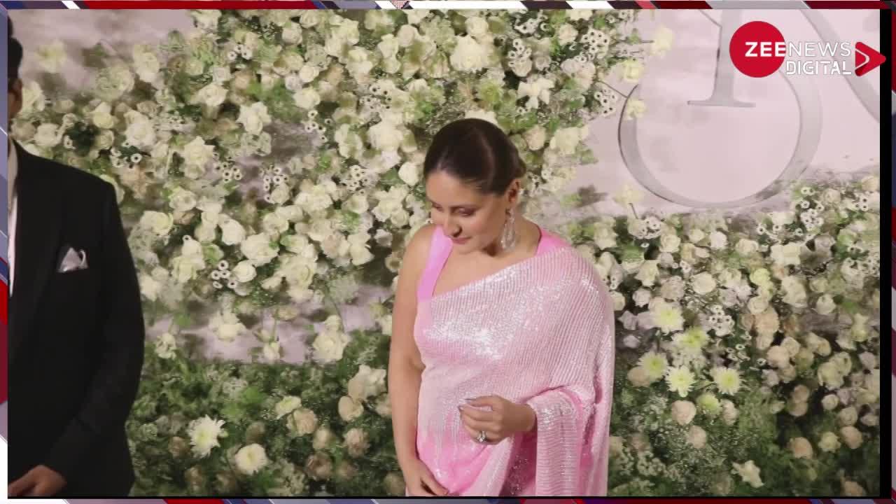 Kiara-Sid Reception: बॉलीवुड की पू  Kareena Kapoor ने पिंक साड़ी में ढाया कहर, पहना ऐसा ब्लाउज थमी रह गईं फैंस की सांसे