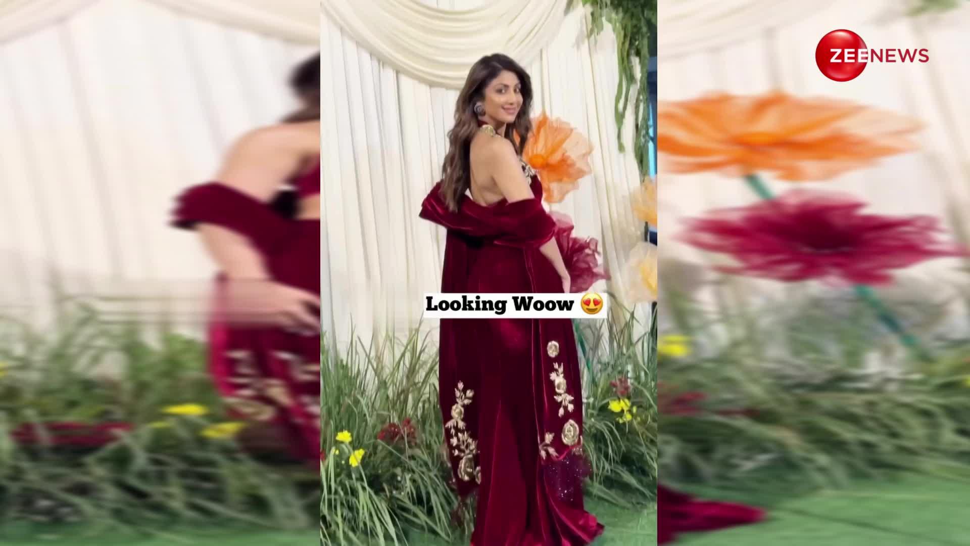 रेड वेलवेट ड्रेस में Shilpa Shetty लगीं बेहद प्यारी, स्टाइलिश लुक में आकर कराया फोटोशूट