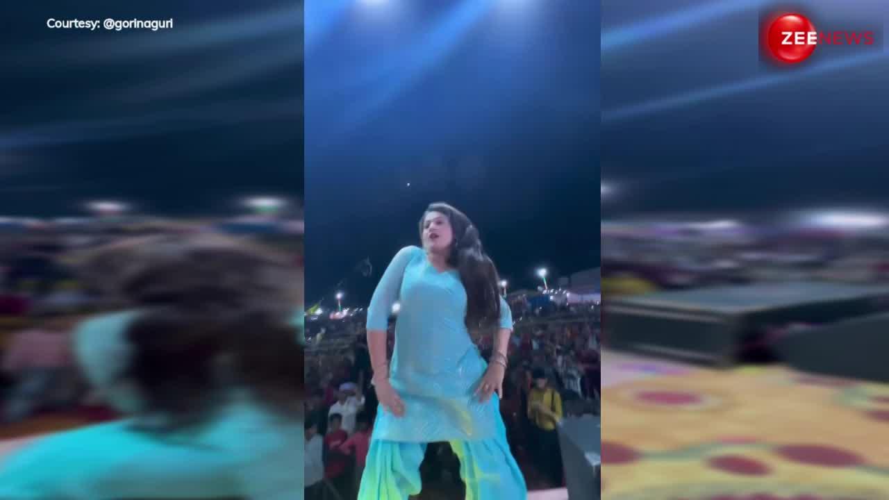 नीचे खड़ी हजारों की पब्लिक के सामने Gori Nagori ने नाचते हुए स्टेज पर कर दिया ऐसा कांड, बेकाबू हो गई भीड़...