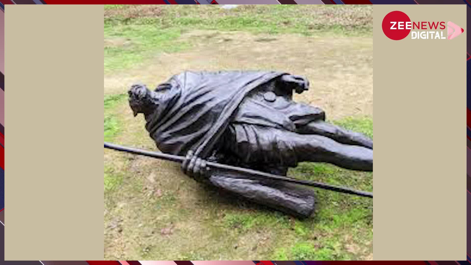 Mahatma Gandhi Statue: कनाडा में तोड़ी गई महात्मा गांधी की प्रतिमा, भारत ने की कड़ी निंदा