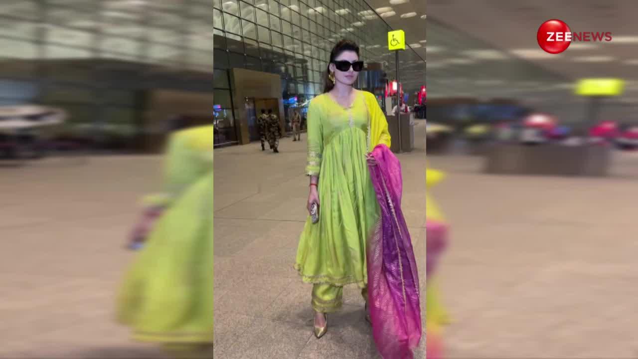 Urvashi Rautela ने एयरपोर्ट पर इंडियन लुक में लूटी महफिल, सादगी में भी दिखीं सबसे सुंदर