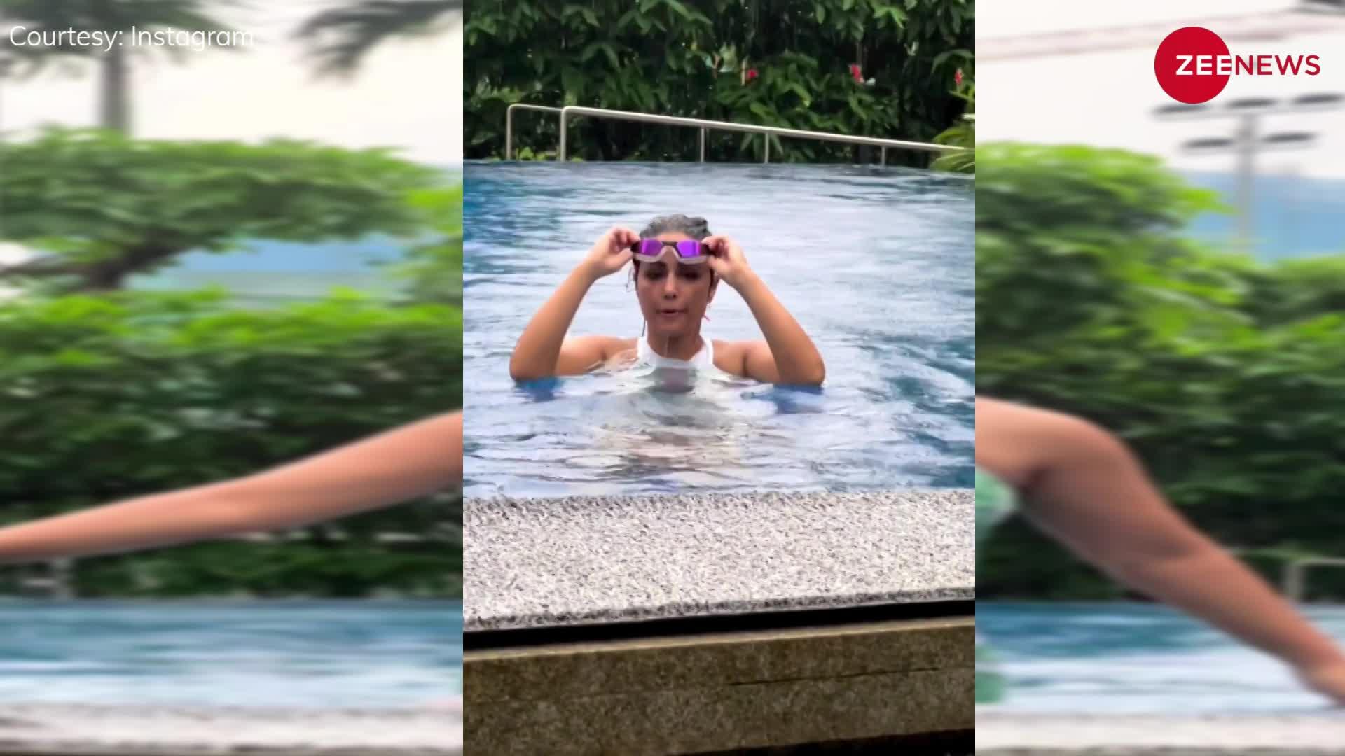 Hina Khan स्विमिंग पूल में दिखाई अपनी ऐसी कर्वी फीगर, दिल हारने के साथ होश भी खो बैठे फैंस