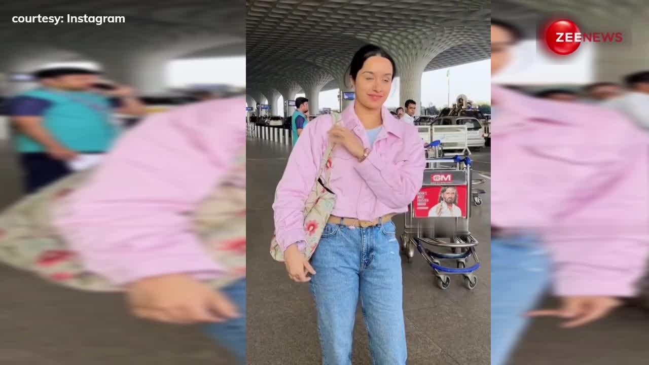 Shraddha Kapoor का कूल एयरपोर्ट लुक हुआ कैप्चर, इंटरनेट पर वायरल हुआ वीडियो