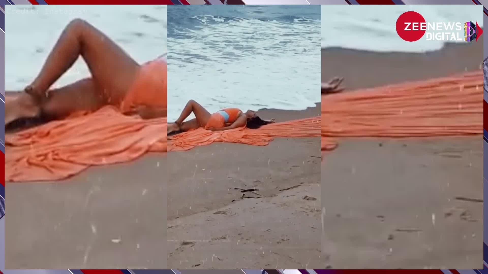 Sunny Leone Bold Photoshoot: ऑरेंज बिकिनी पहन समंदर की लहरों में भीगी सन्नी लियोन, बोल्ड अदाओं से फैंस को किया मदहोश