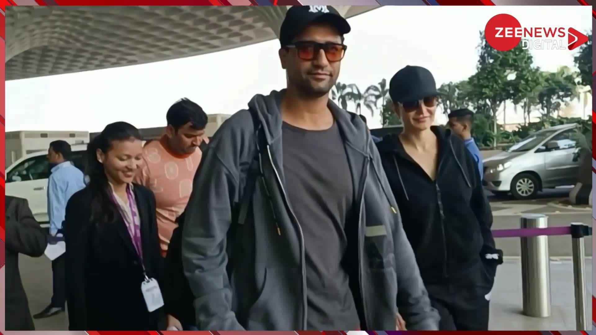 Katrina Kaif और Vicky Kaushal ने दिए मेजर कपल्स गोल, रोमांटिक अंदाज में एयरपोर्ट पर आए नजर