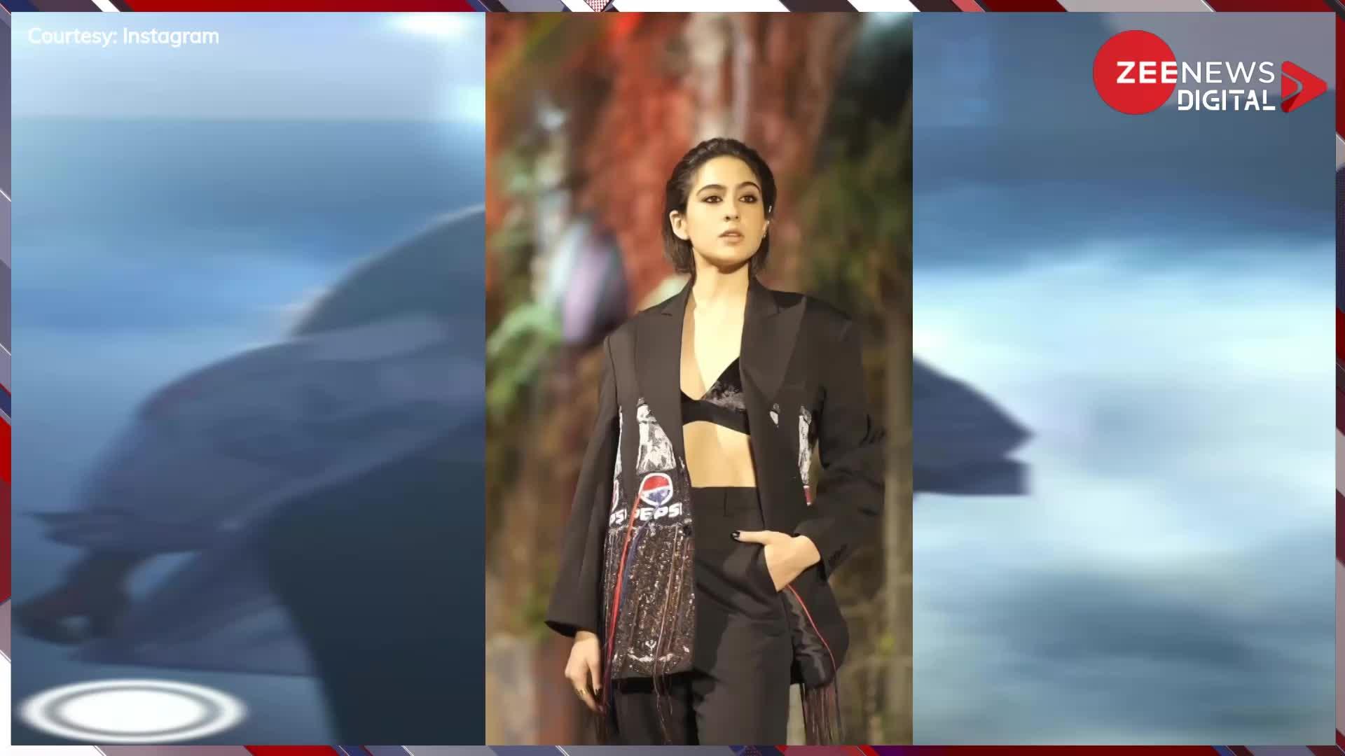 Sara Ali khan पर चढ़ा बोल्डनेस का खुमार, शर्ट के बटन खोल ब्लैक ब्रा में किया सेक्सी फिगर फ्लॉन्ट