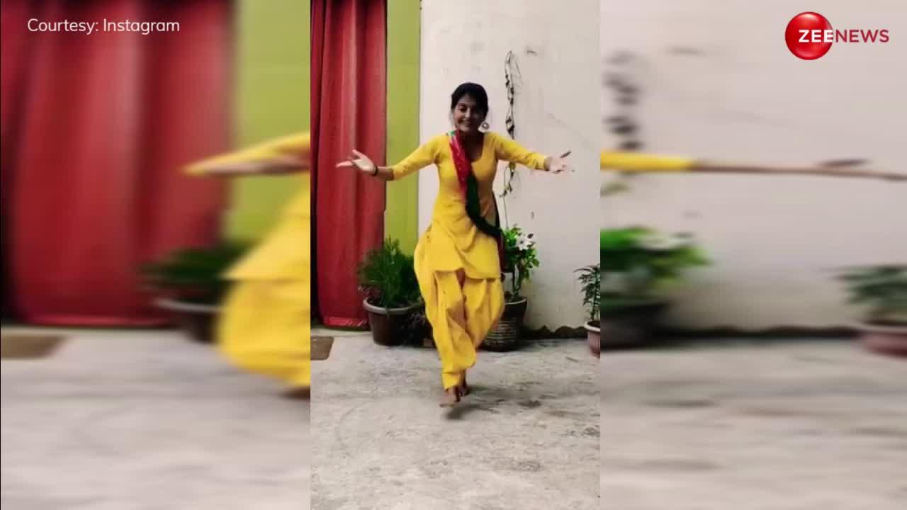 हरियाणवी गाने पर पीला सूट पहन कर नाचीं ये लड़की, दिखाए ऐसे लटके-झटके Sapna Choudhary के भी छुड़ाए छक्के