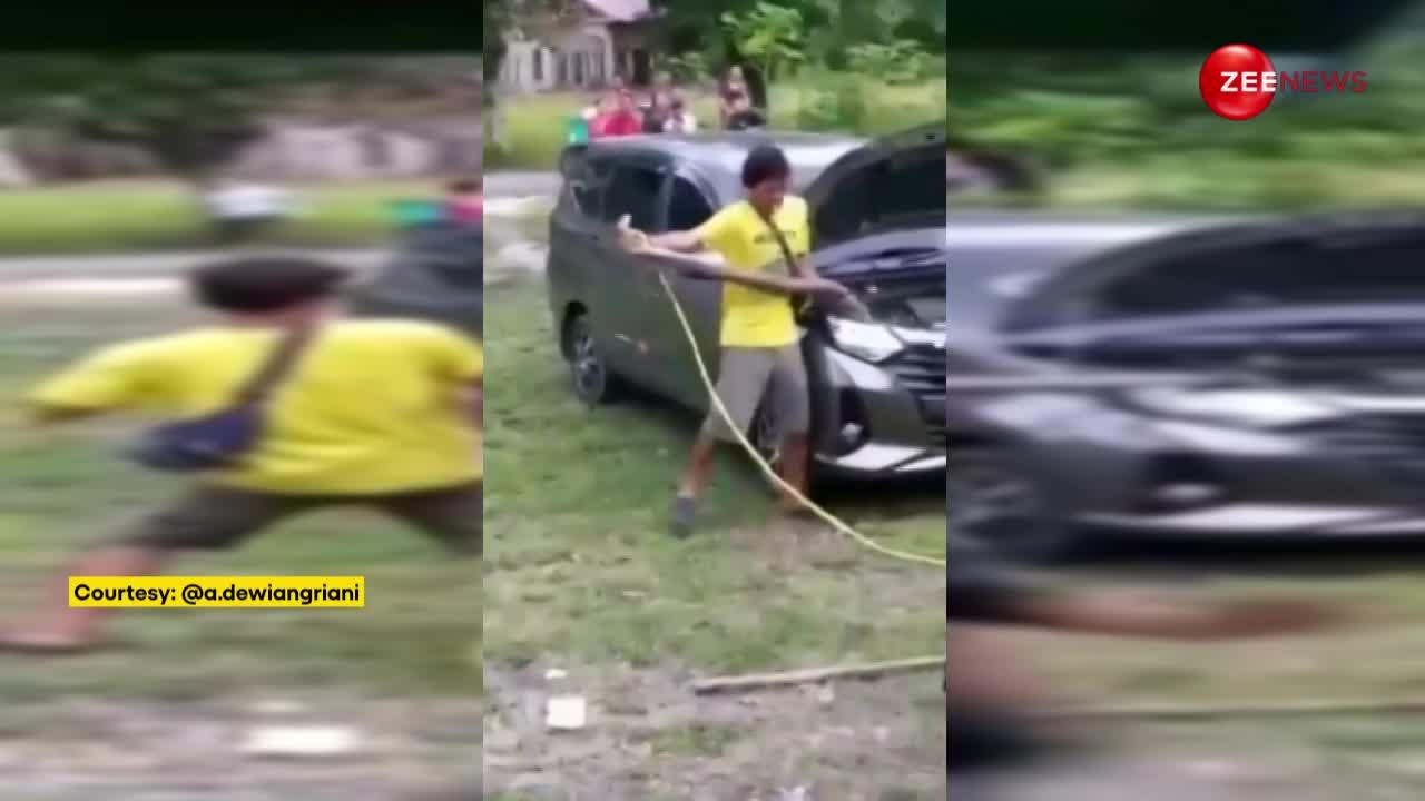 जापानी किंग कोबरा ने किया लोगों की नाक में दम, कार के अंदर घुस कर ऐसा बैठा शिकारी कि होश उड़ा देगा वीडियो