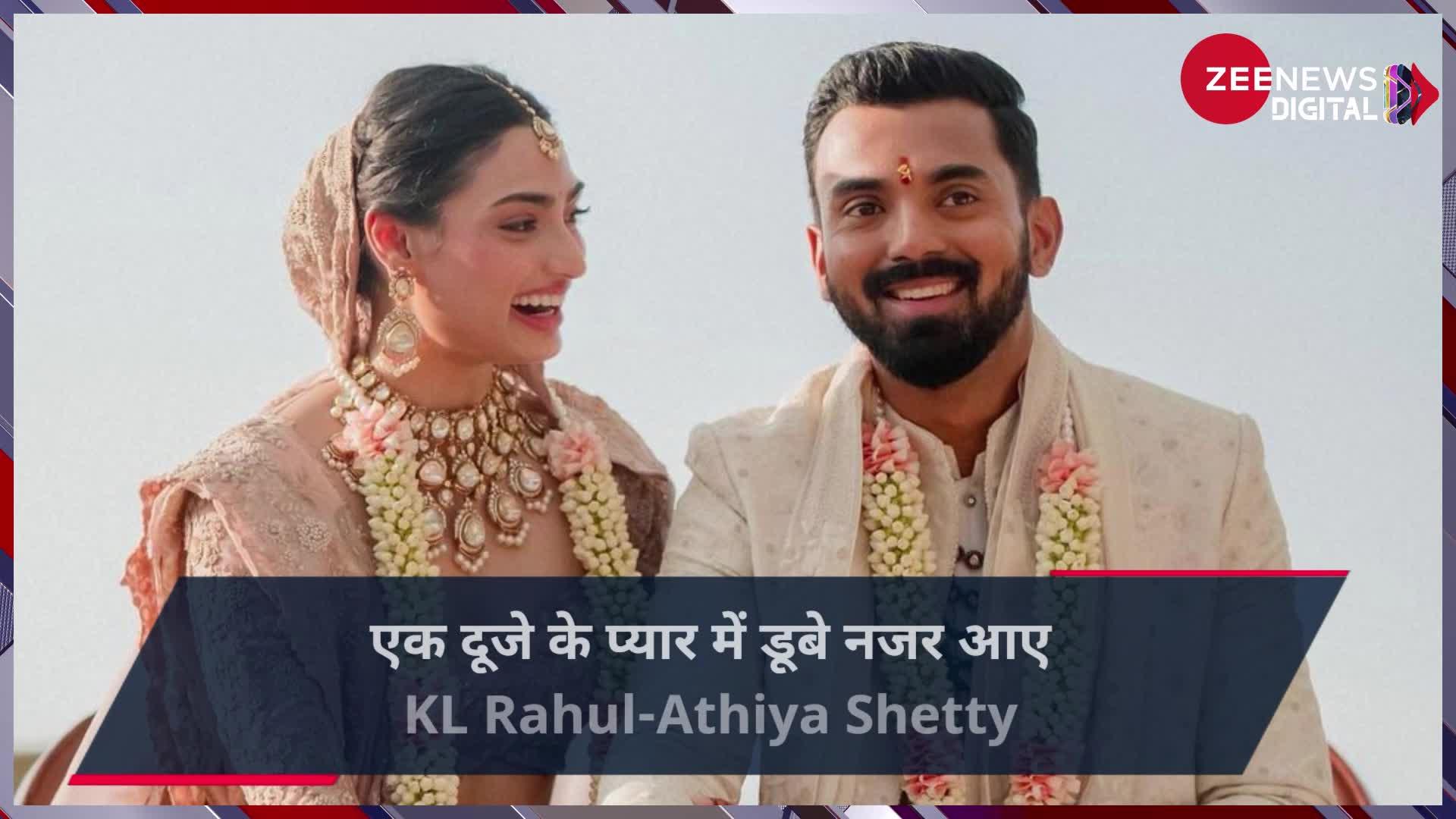 हाथों में हाथ थामे एक दूसरे संग फेरे लेते नजर आए KL Rahul-Athiya Shetty, देखें शादी की खूबसूरत तस्वीरें