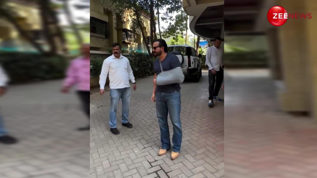 Saif Ali Khan Admitted: हॉस्पिटल से डिस्चार्ज हुए Saif Ali Khan, पत्नी Kareena Kapoor संग आए नजर; हाथ हिला कर बोला- Thankyou