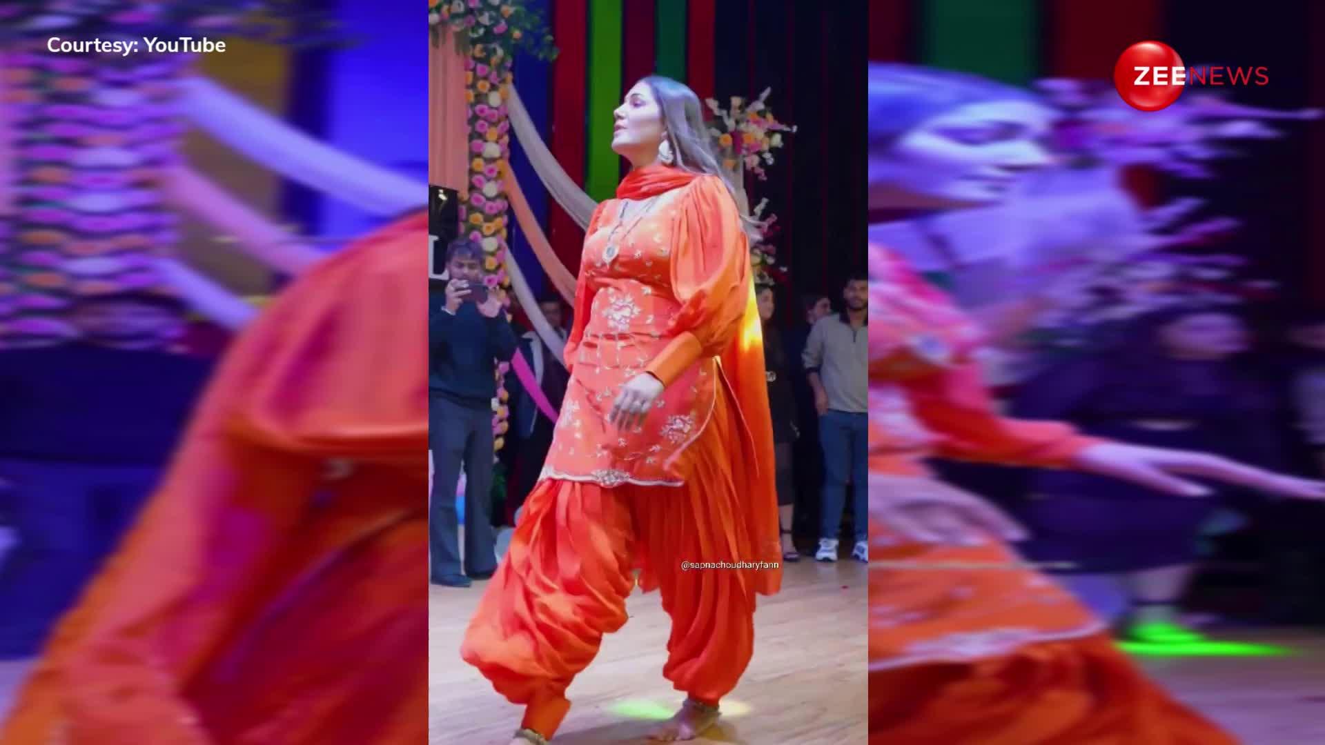 लाल सूट पहन सपना चौधरी ने किया 'दिल्ली में करता बदमाशी' पर गदर डांस, बिना पलक झपकाए देखते रहे लोग