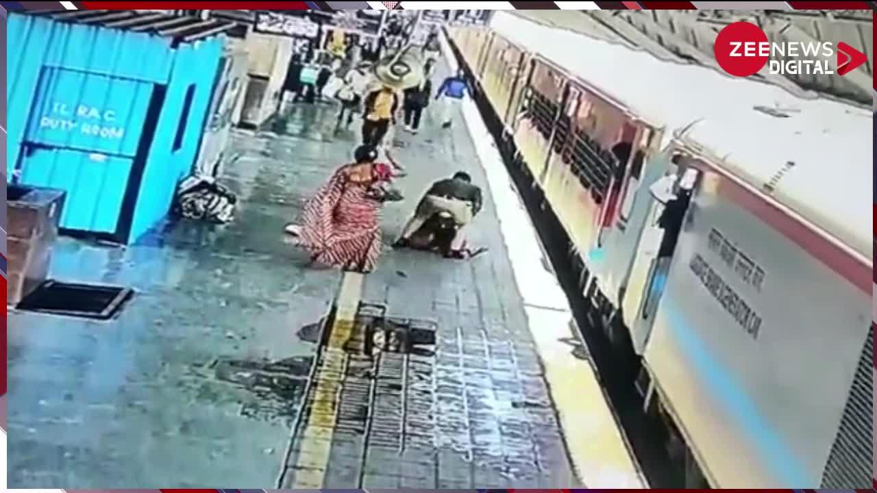 Viral Video: अचानक चलती ट्रेन से कूदी बुजुर्ग महिला, बाल-बाल बची जान