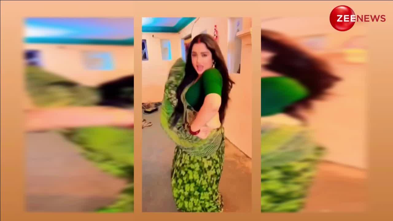 Akshara Singh Hot Video: Akshara Singh ने साड़ी पहन कर अपने स्वैग से ढाया कहर, हॉटनेस देख गर्मी में बहेगा आपका पसीना