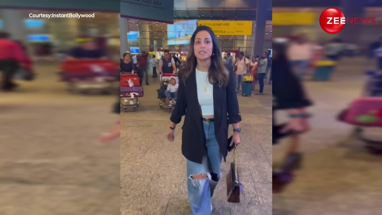 Hina Khan ने एयरपोर्ट के बीचों-बीच अपने बॉयफ्रेंड को किया किस, ट्रोल्स बोले- बेशर्म औरत
