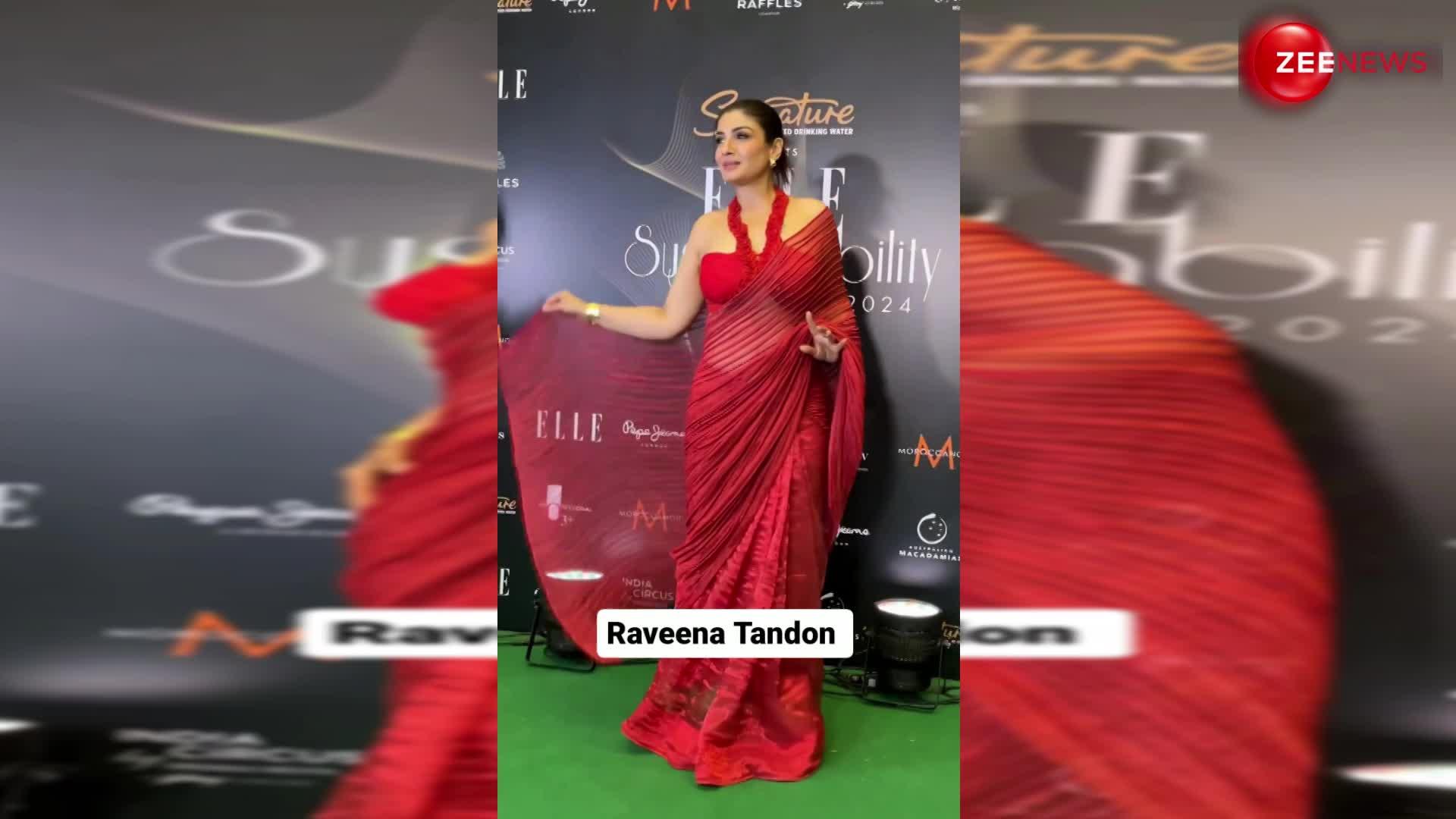 49 साल की Raveena Tandon लाल साड़ी स्टाइलिश ब्लाउज पहन लगी बेहद हसीन...कातिलाना अंदाज देख फैंस बोले हुस्न परी कहा चली...
