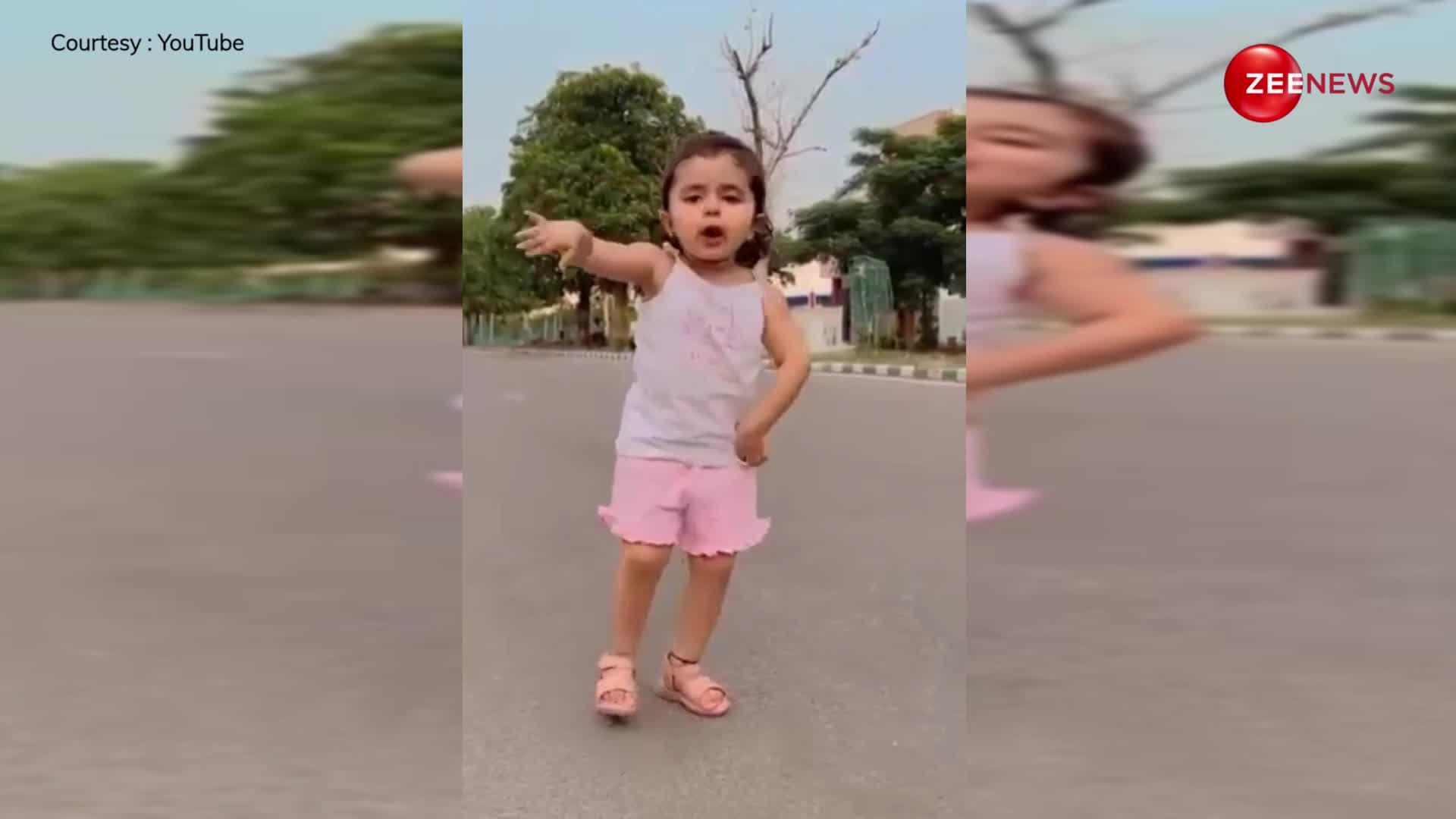 शहर की बच्ची ने हरियाणवी गाने पर किया सड़क पर डांस, देखकर पब्लिक ने कहा- हमारा दिन बना दिया