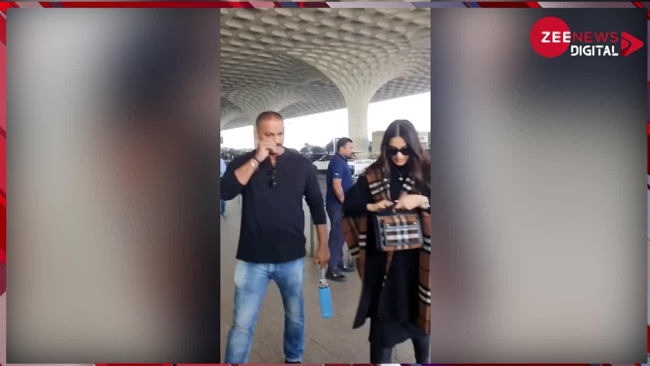 स्वेटर पहन मुंबई एयरपोर्ट पर पहुंचीं Sonam Kapoor तो हो गईं ट्रोल, लोगों ने कहा- 'दीदी ये शिमला नहीं है'